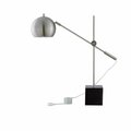 Posh Living Magdalena Marble Stone & Metal Table Lamp, Stainless Steel LA447-24STS-UE